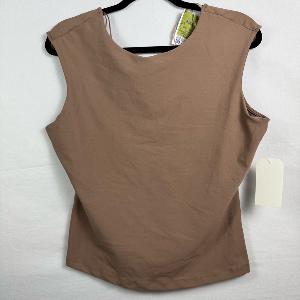 NWT London Rose Women's Tan Sleeveless Top Size L